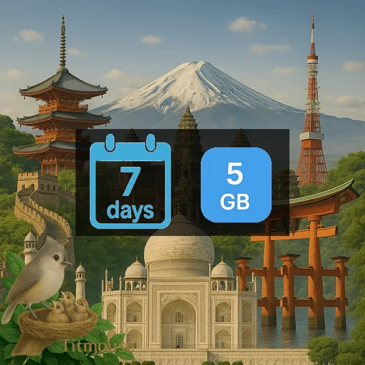 Asia - 5 GB - 7 days
