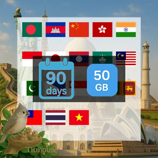 Asia - 50 GB - 90 Days