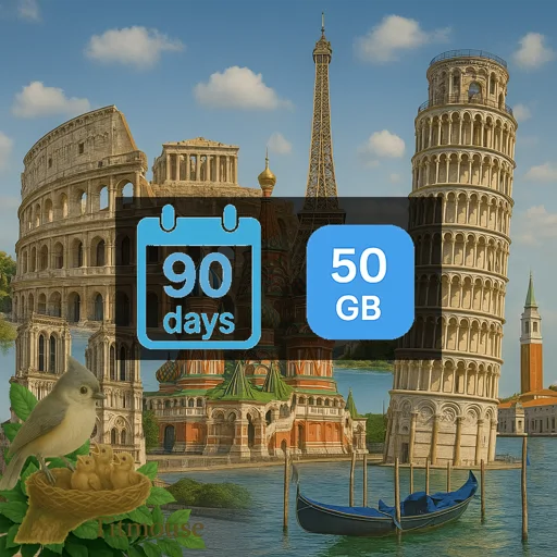 Europe - 50 GB - 90 Days